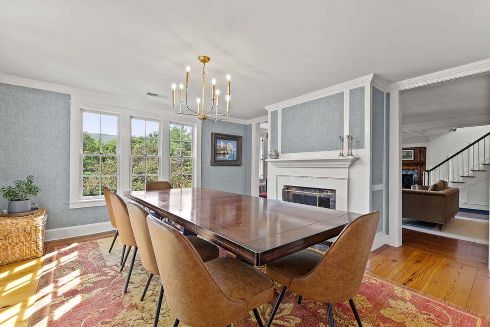 Dining room with view into formal living room