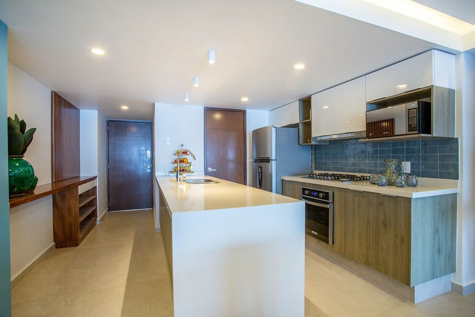 Prepare full meals in the spacious kitchen