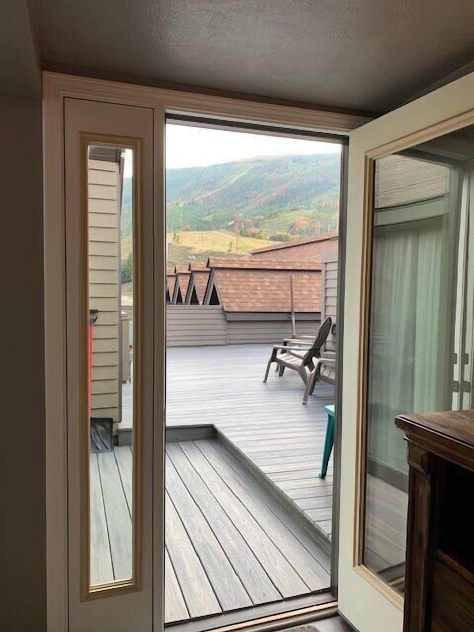 Entrance to the private outdoor deck