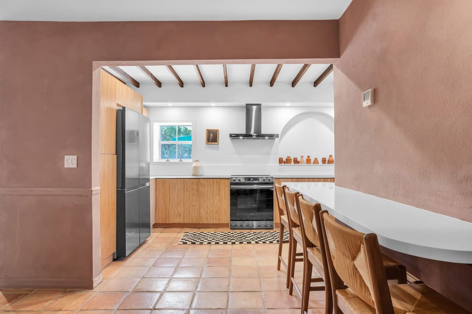 Enjoy meals at the breakfast bar with seating for 4! 