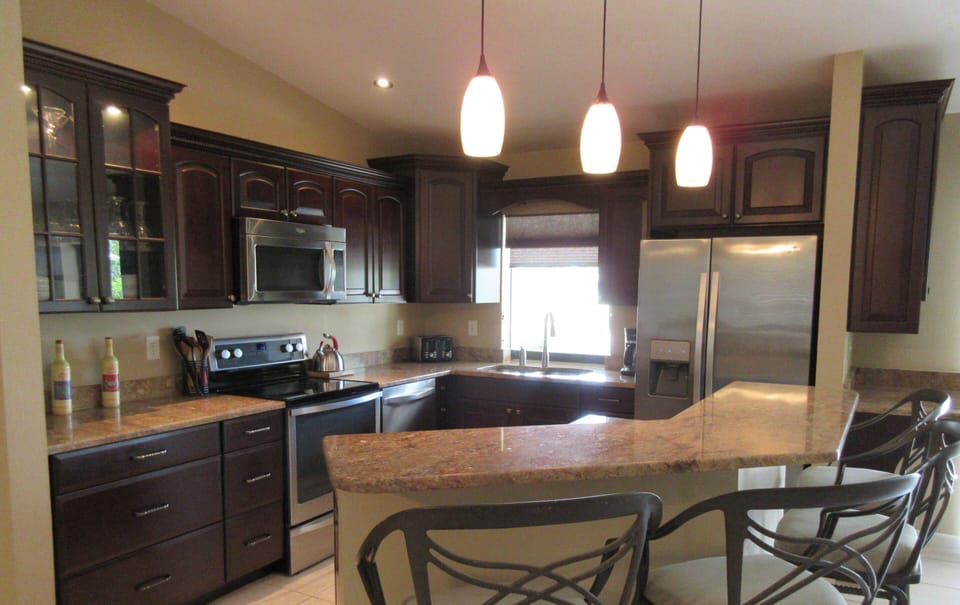 Kitchen - Supplied with basic necessities for the nights you want to eat in.