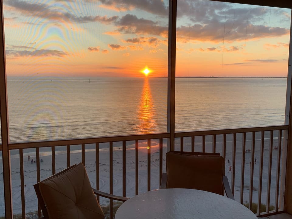 Calming down for evening sunset and a glass of wine