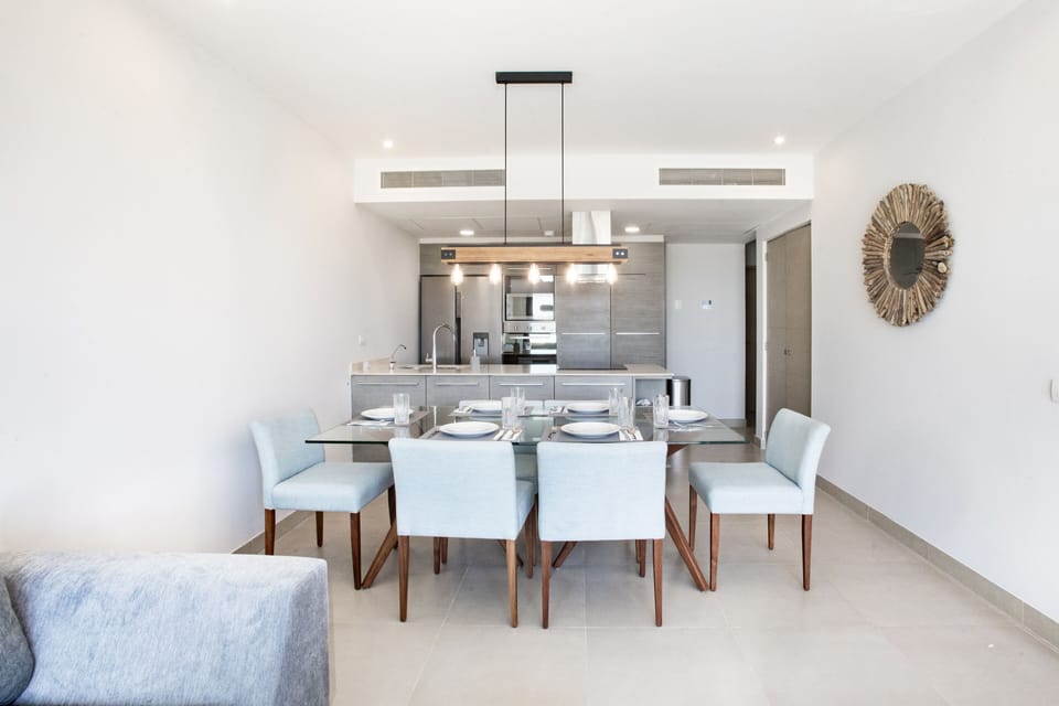 Dining and kitchen. 
