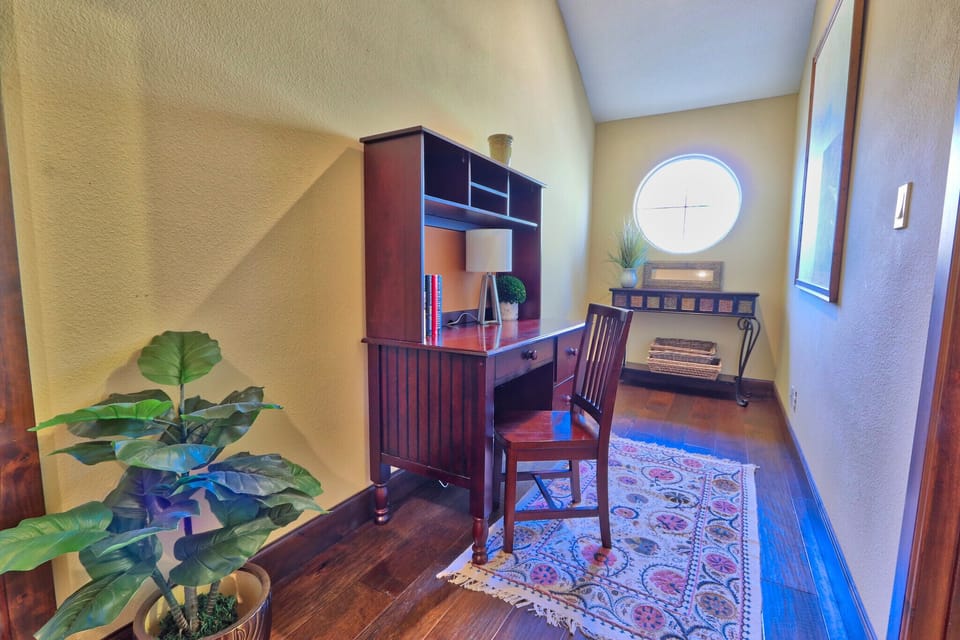 Private desk area.