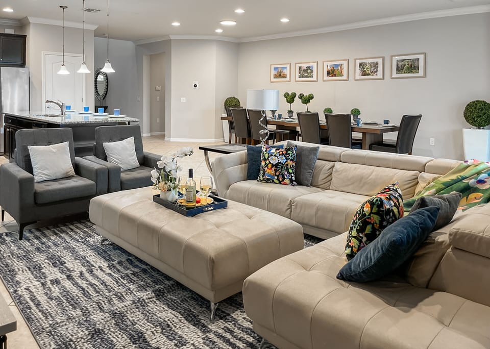 The open concept is perfect for bigger groups.