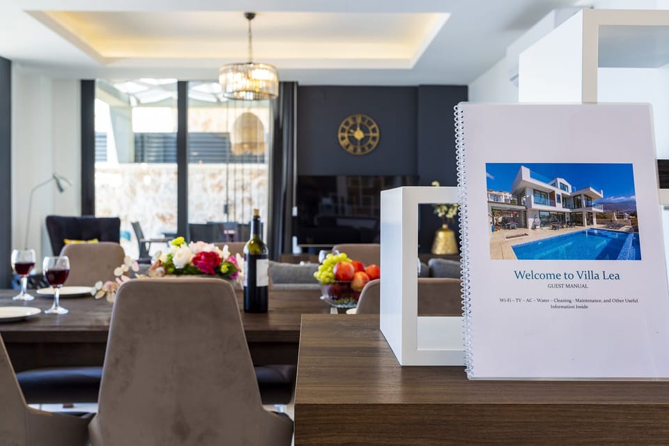 Information booklet provided for guests