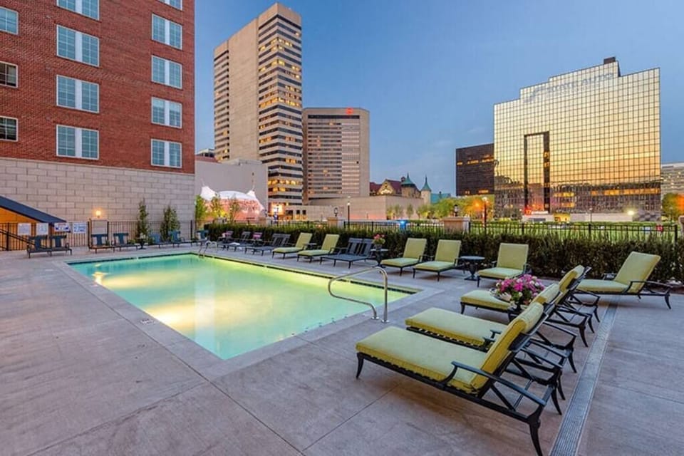 The pool is outdoors so it is closed during the winter months. There is a grill on-site as well.

Please note that only guests on the reservation are permitted here. No other guests will be permitted on the property.