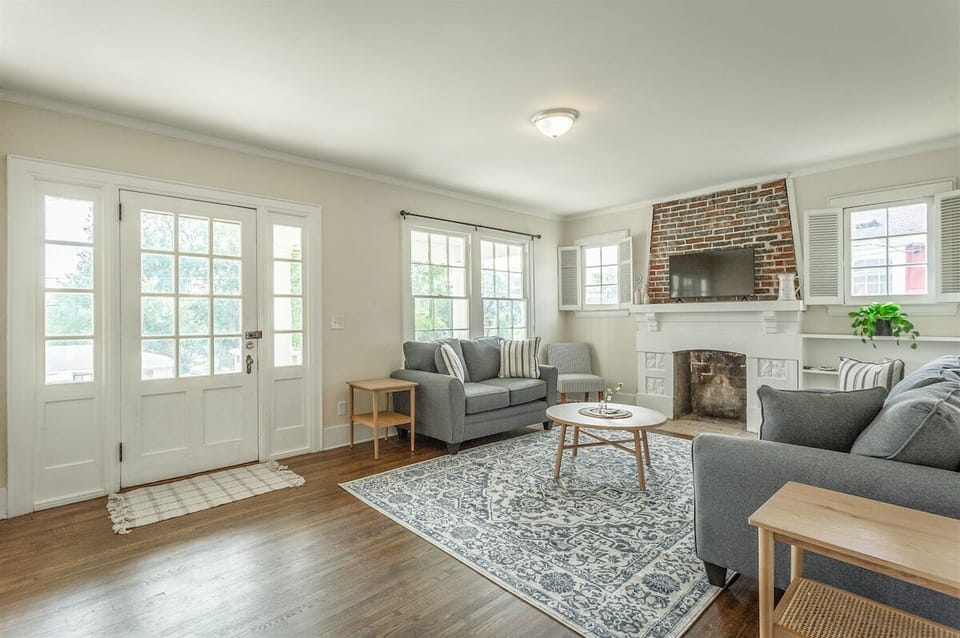 living room view from kitchen