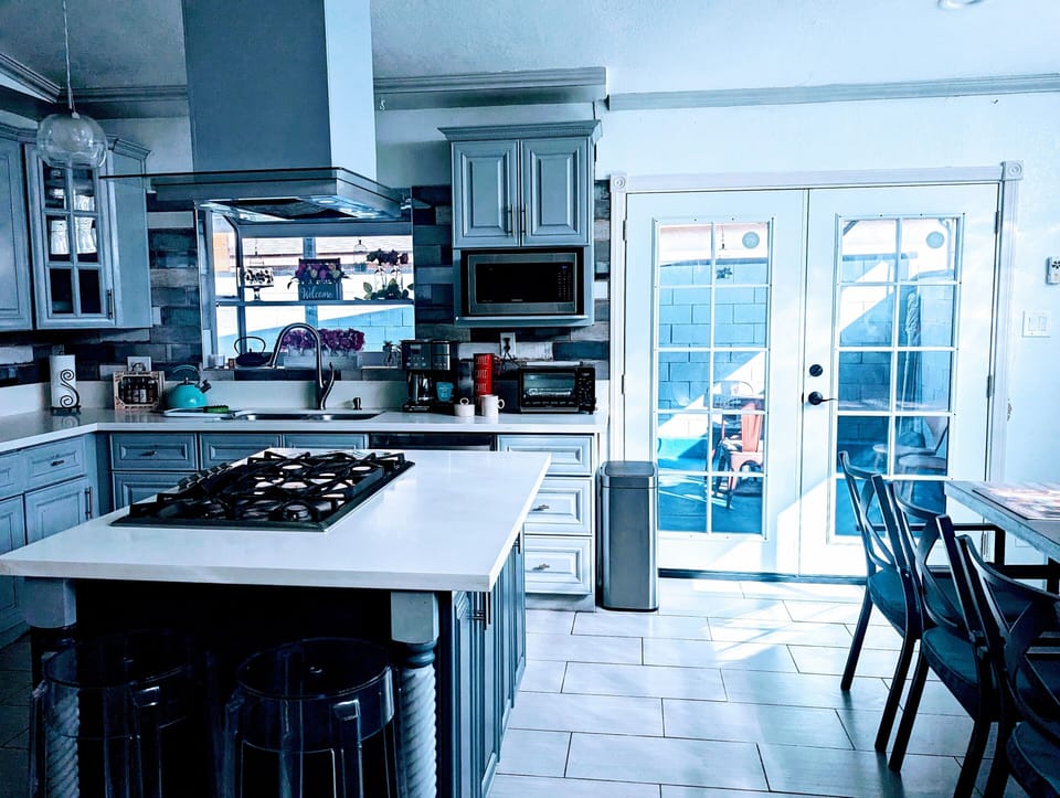 French door may be open completely 