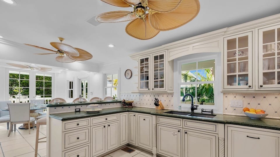 Plenty of counter space and cabinet space too...