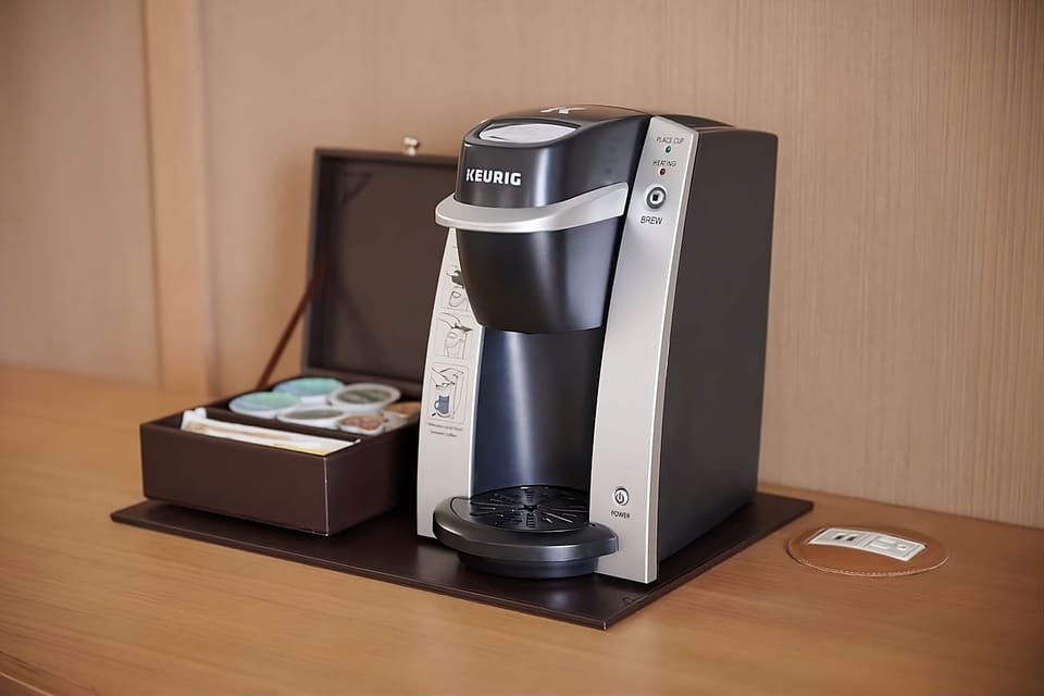 Wake up and brew fresh coffee without leaving your room.