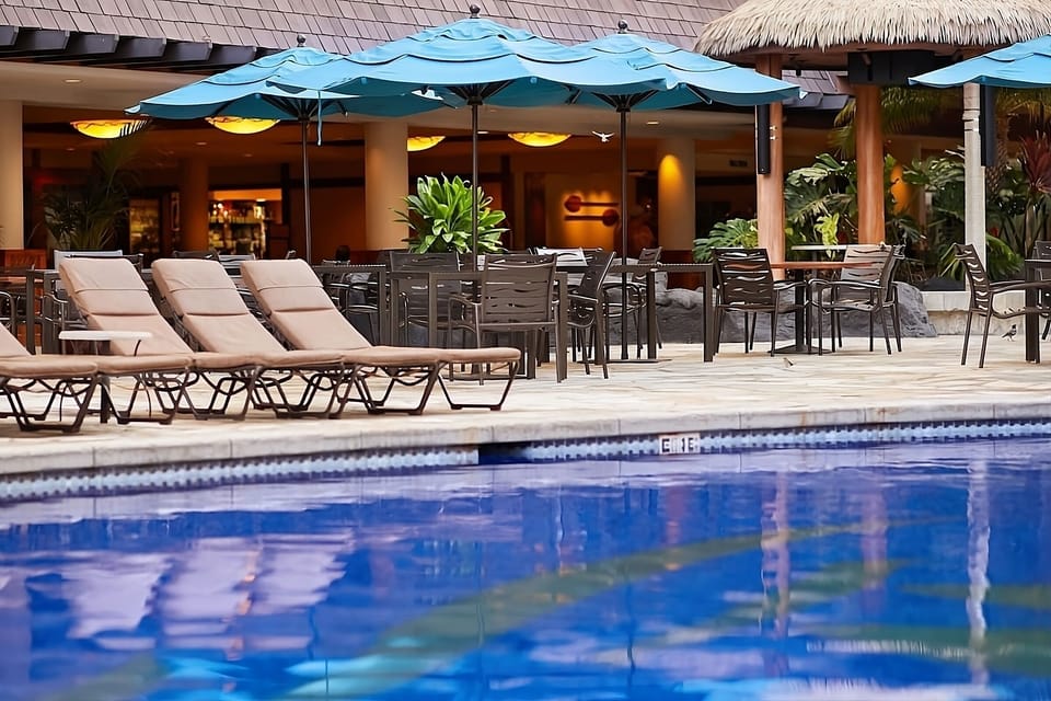 Settle into sun loungers and enjoy the open-air courtyard.