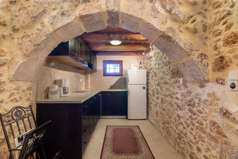 Fully equipped kitchen of Rural villa for 10 guests,Private pool,Near tavern,supermarket & Sfakia,Chania,Crete,Greece
