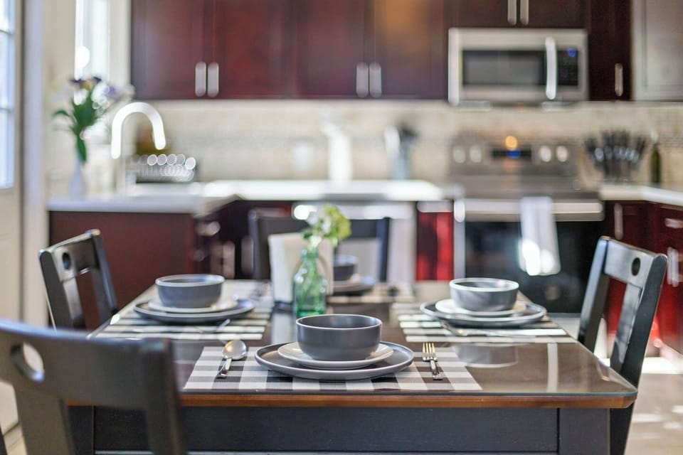 Enjoy your home-made meals while talking about your day in our dining area.