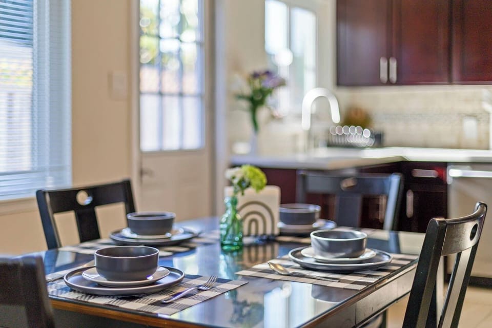 Enjoy your home-made meals while talking about your day in our dining area.