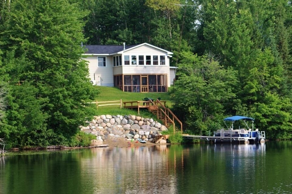 Located on a small private lake with breathtaking views of the lake. 