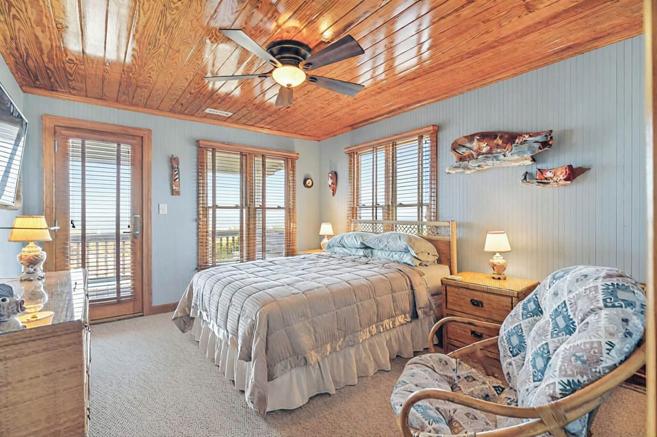 Upstairs West bedroom with Queen bed