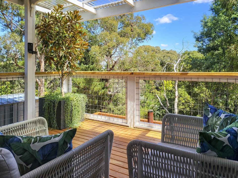 View from the upper side deck by the front door
