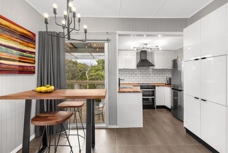 Dining area and kitchen