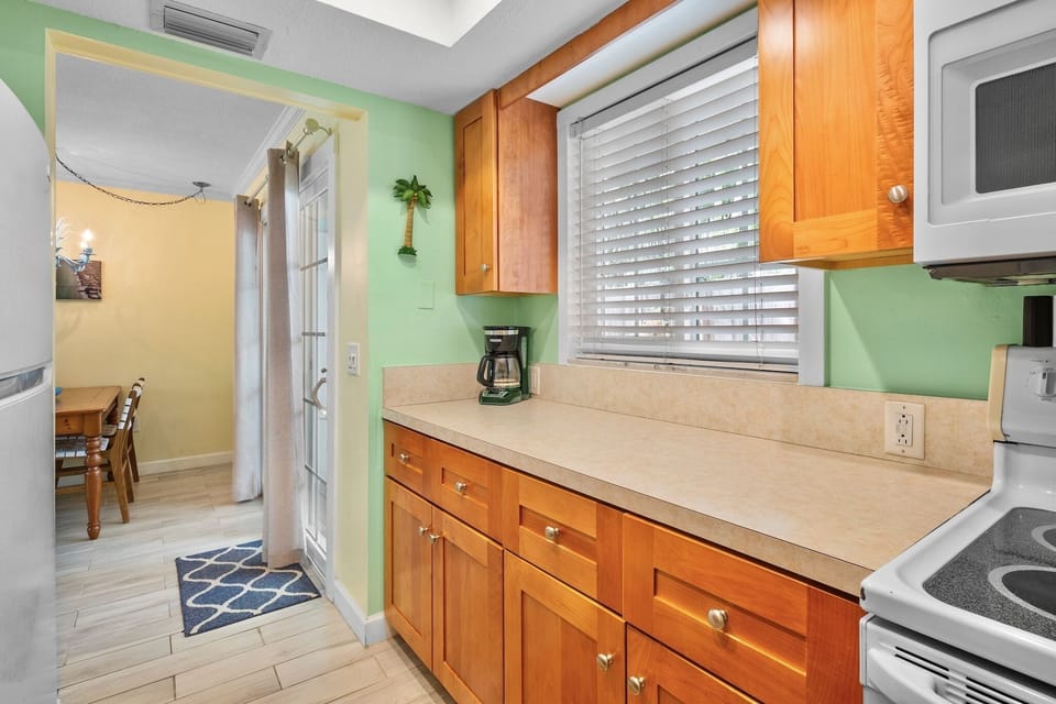 Bright kitchen with cooking essentials