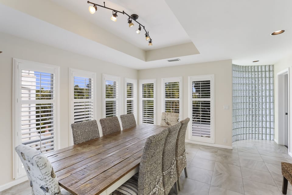 Comfortable dining space
