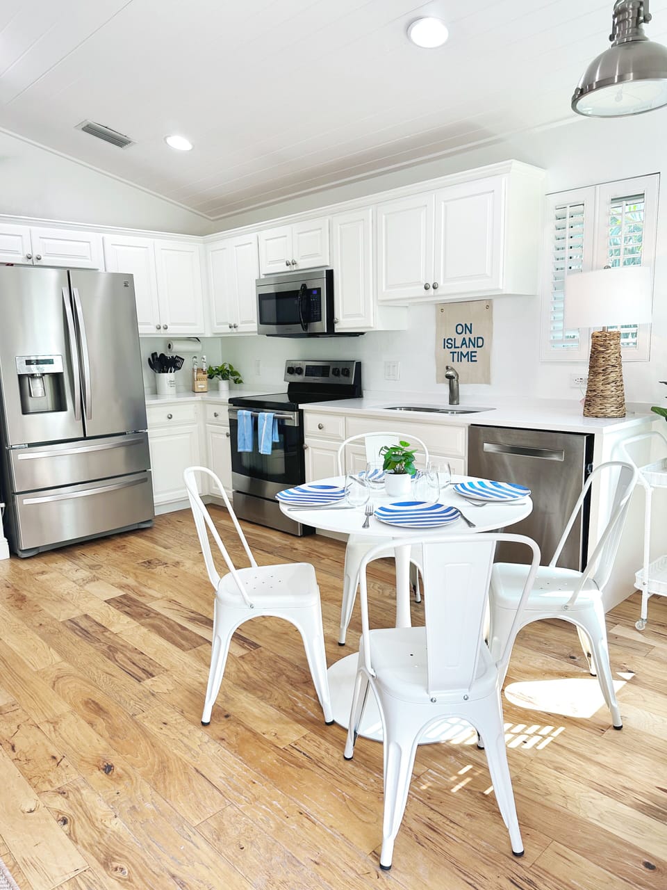 Kitchen with fridge