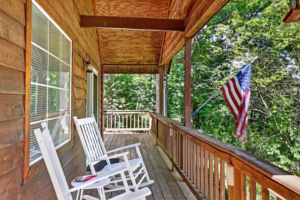 Sip your morning coffee from the rocking chairs on the peaceful covered porch.