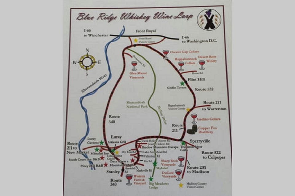 explore the Blue Ridge Whiskey Wine loop