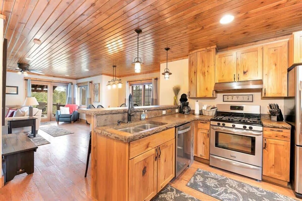 Kitchen and dining area-view from the front door