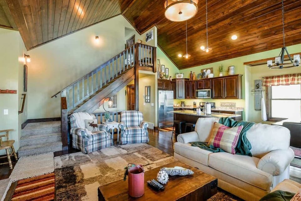 Main floor living room with comfortable seating