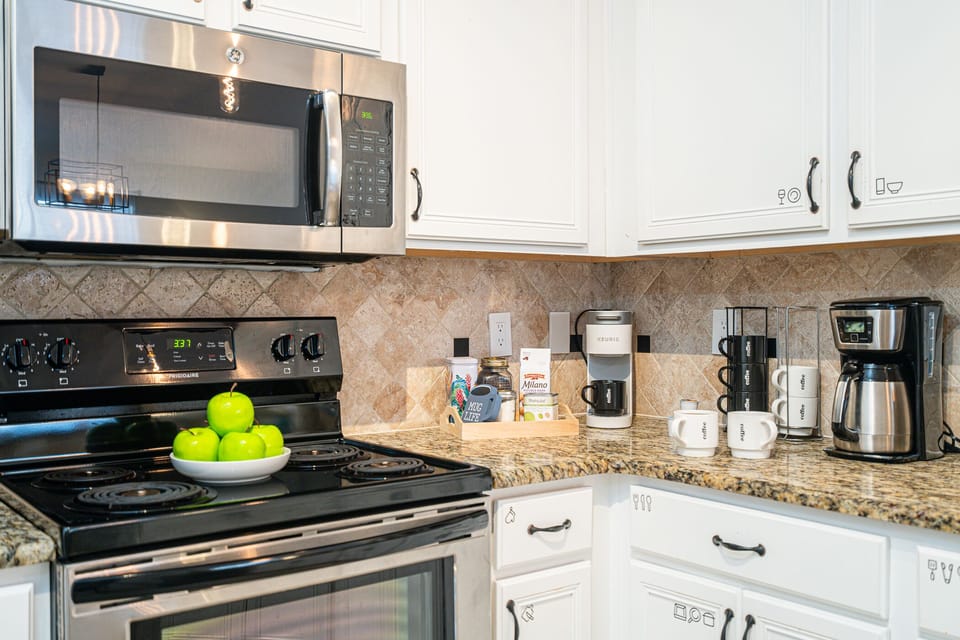 Stove and coffee area
