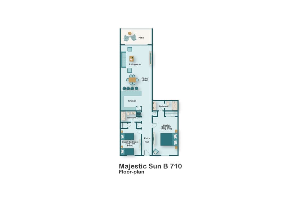 Beautiful, bright, and open living and dining space with tall ceiling, Gulf views, and new, comfortable, leather furniture around a large Smart TV for Netflix, Prime TV, etc.