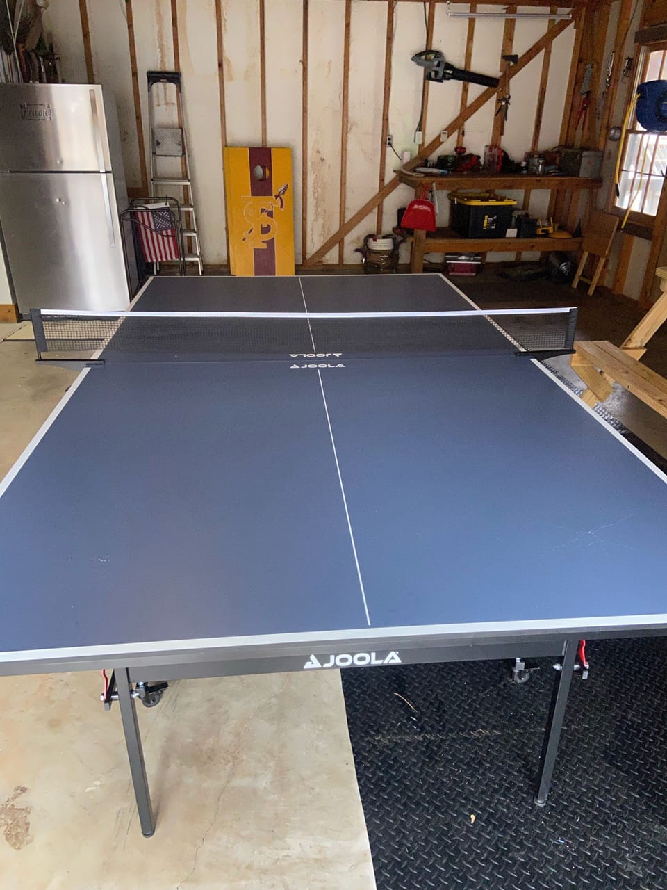 Ping pong table and corn hole 
