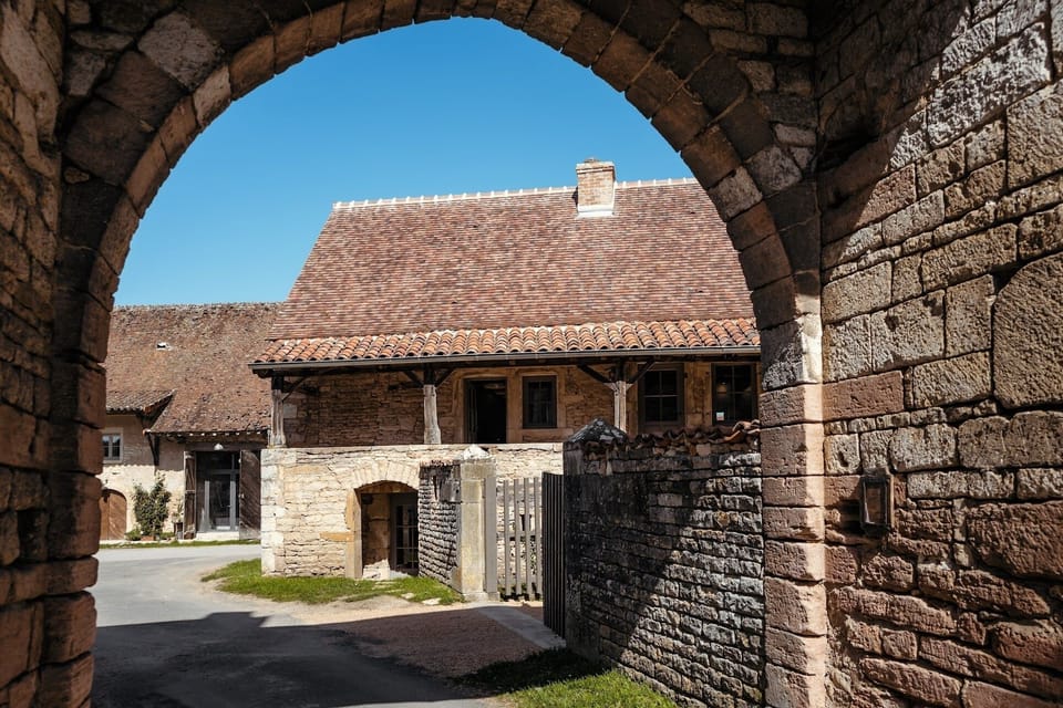 View of the gite from the medieval gate.