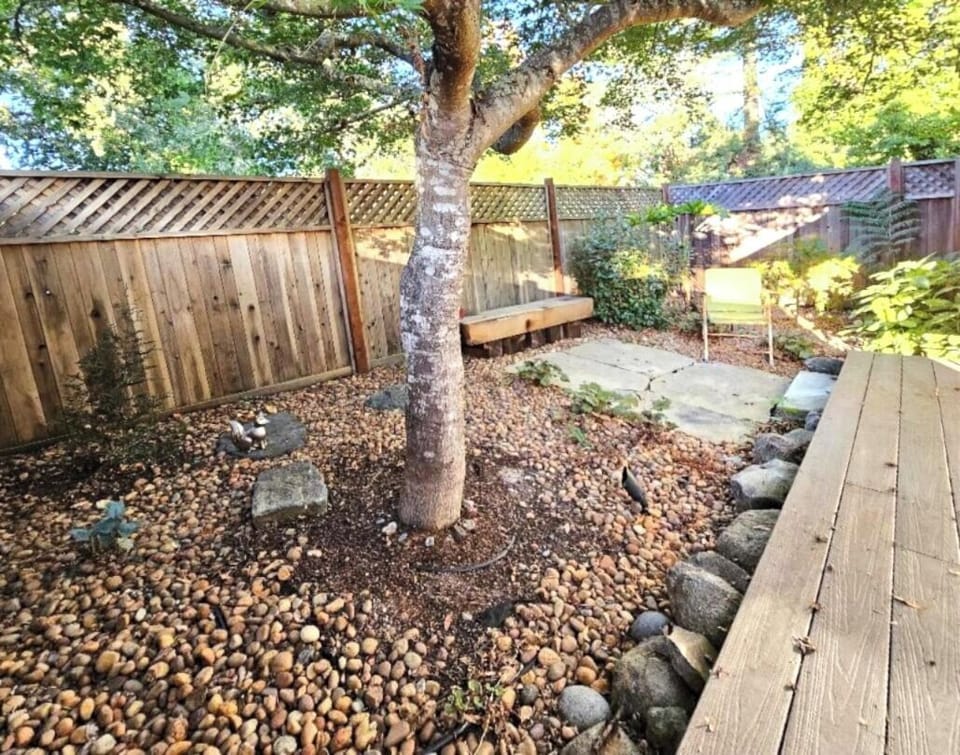 Front yard with deck