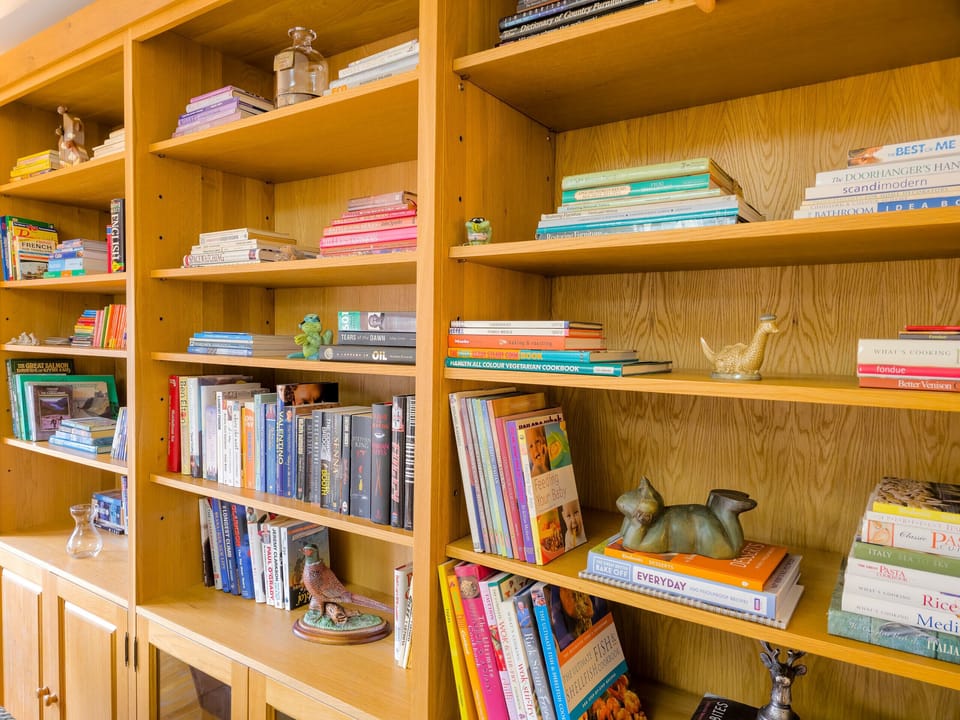 Lots of books to read in the lounge