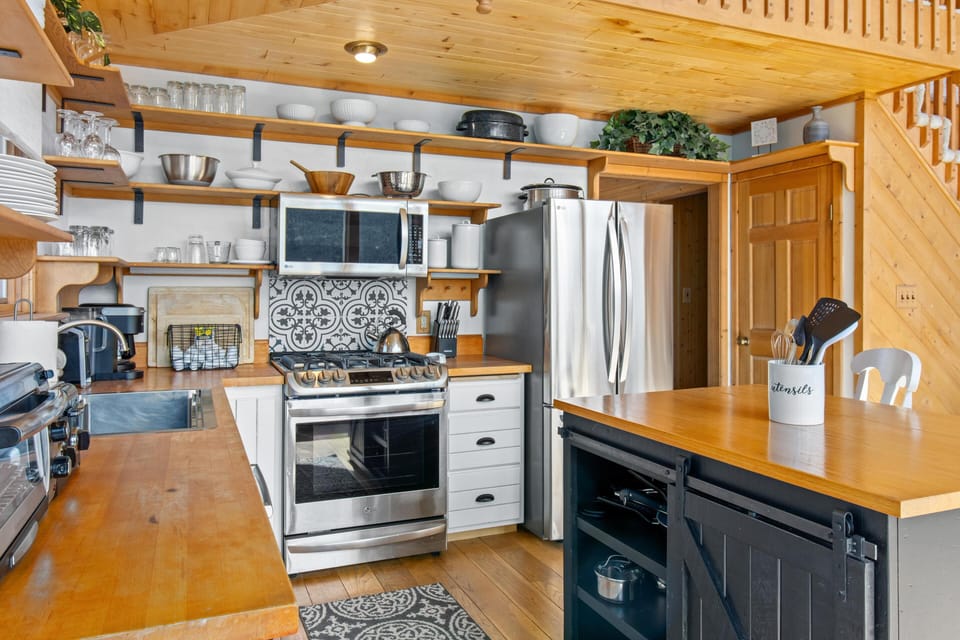 Cozy kitchen with modern appliances and rustic charm