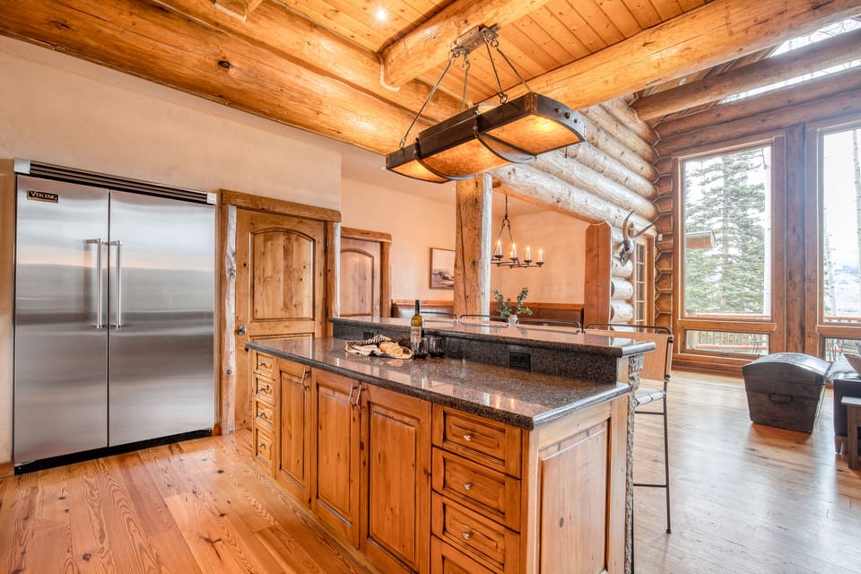 Kitchen opens to main living room.