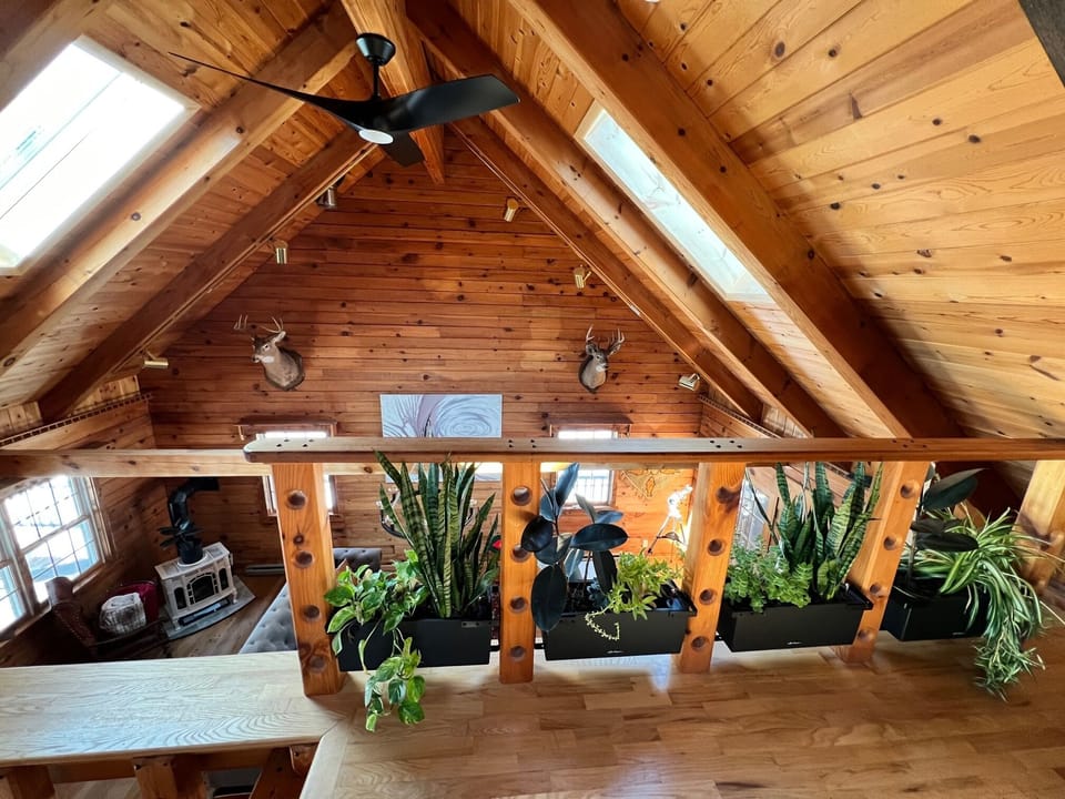 Integrated greenery creates a dynamic living railing