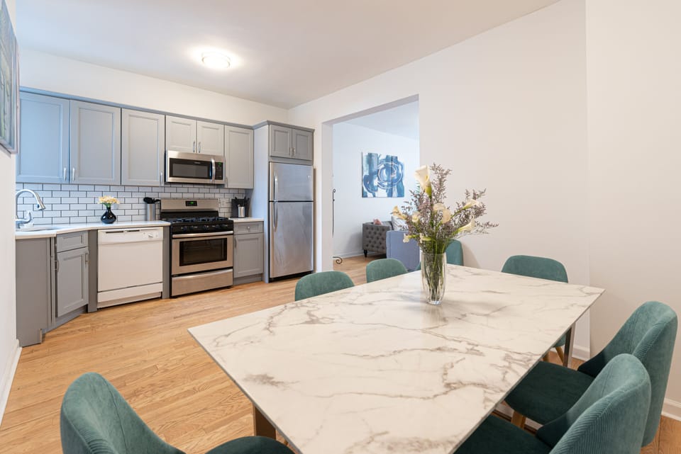 Dining room and kitchen 