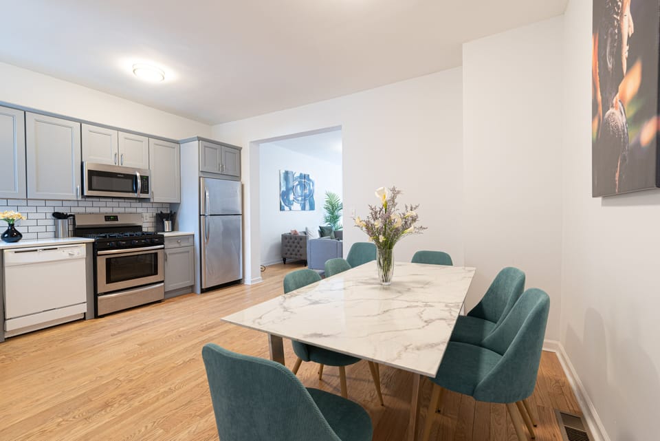 Dining room and kitchen 