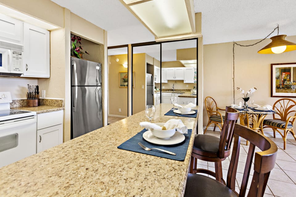Additional countertop seating available