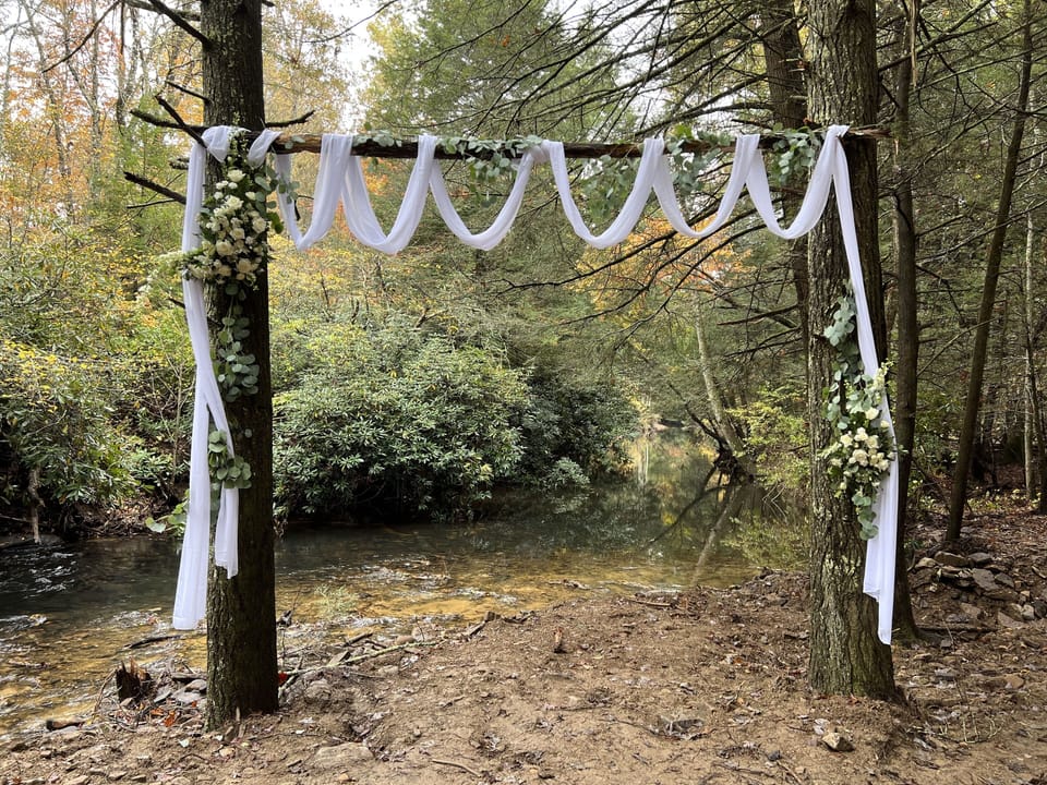 Large creek on rear of property