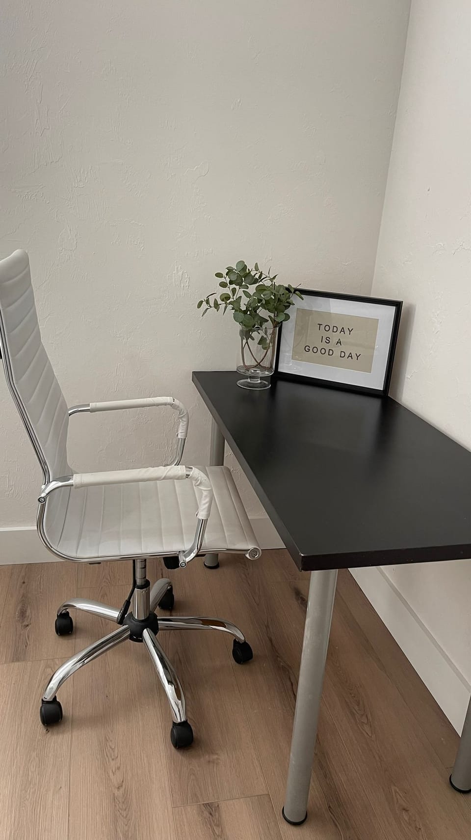 Desk and chair located bedroom number 3