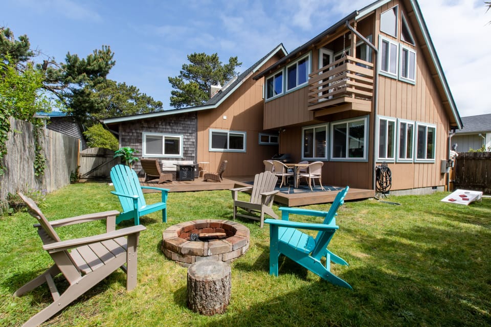 Large backyard with lot's of fun summer time activities