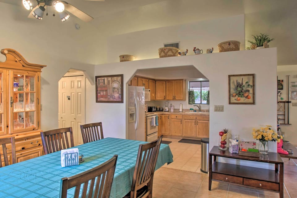 Kitchen & Dining Area | Central A/C & Heat