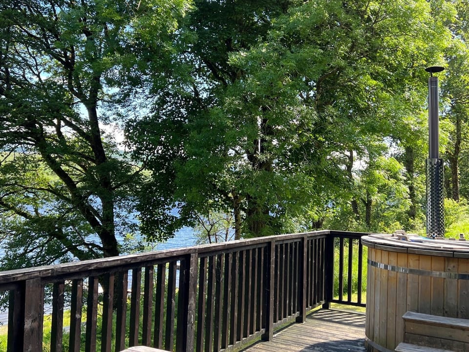 Hot tub on veranda