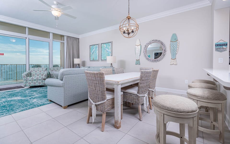 Savor a family meal or enjoy a fun game night with beach views and create lasting memories with loved ones