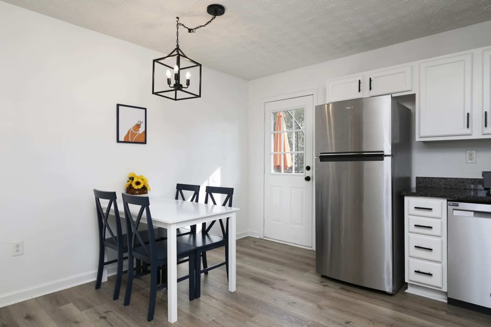 Here is a view of our dining area which is really accessible from the kitchen.
