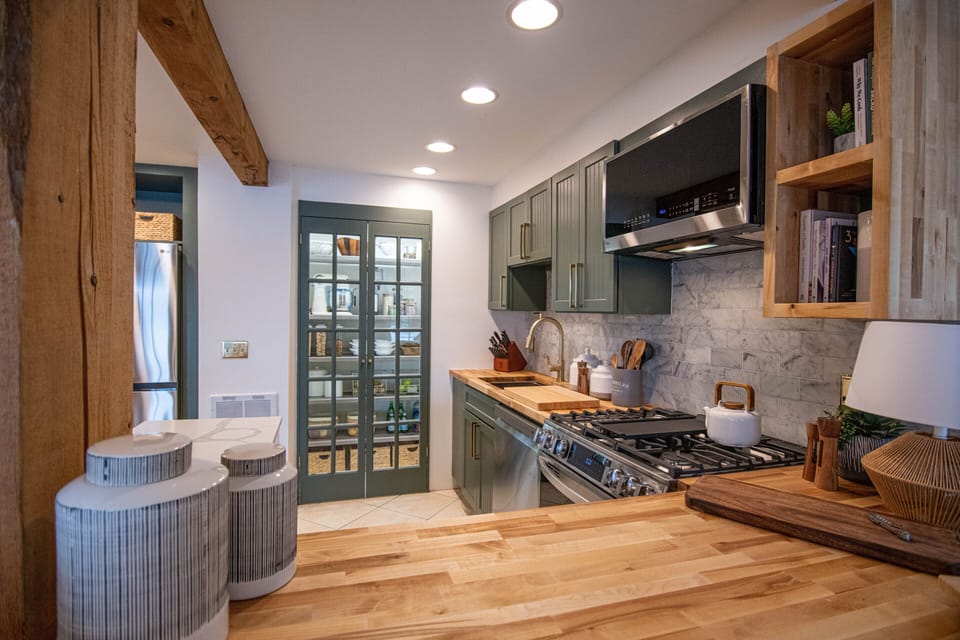 Beautiful and functional kitchen with fully stocked pantry and fun appliances!
